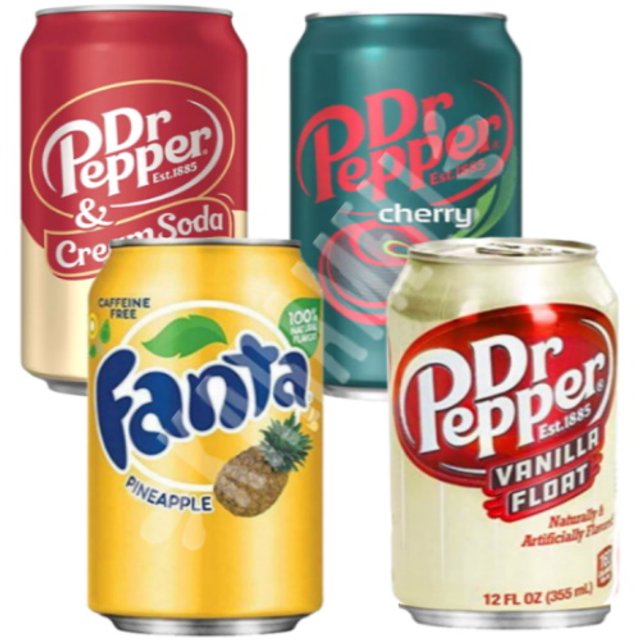 Kit Box 4 Refrigerantes Importados - Fanta Dr Peppers