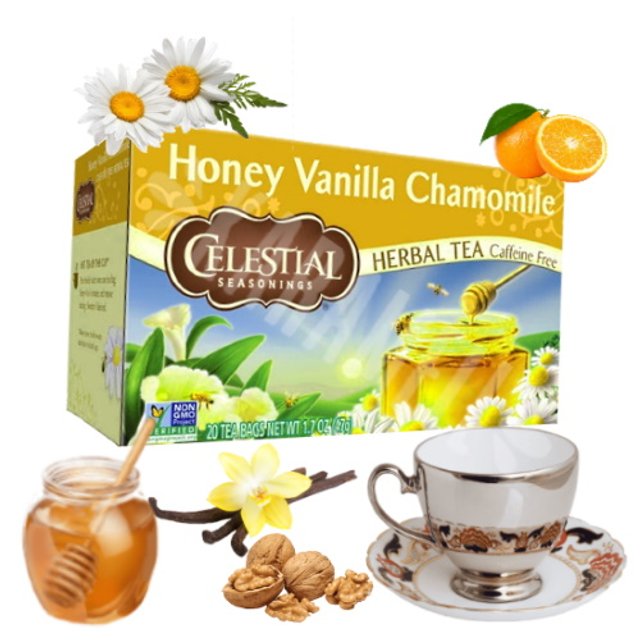 Herbal Tea Honey Vanilla Chamomile - Chá Celestial - Importado EUA