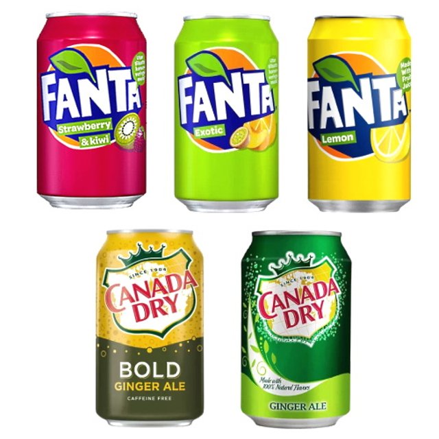 Box Cristal Mix N.05 - 5 Refrigerantes Fanta & Canada Dry - Importado