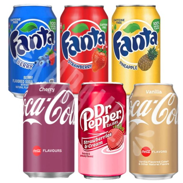 Kit Box 6 Refrigerantes - Cocas - Fantas - Dr Pepper - Importado