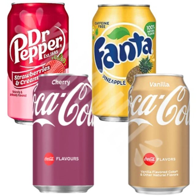Kit Box 4 Refrirerantes - Coca Fanta Dr Pepper - Importado