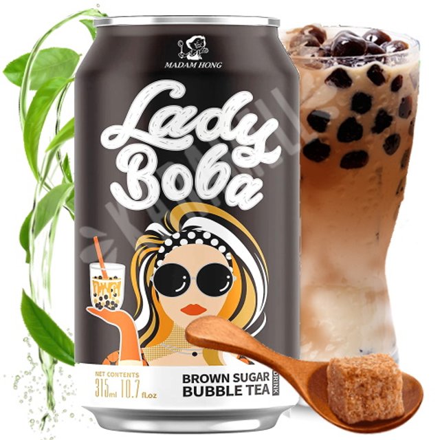Bebida Brown Sugar Bubble Tea Lady Boba - Importado