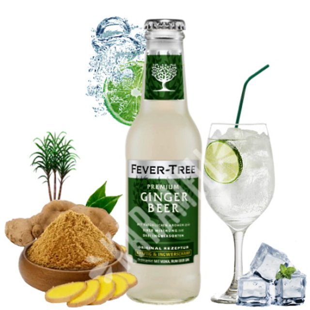 Água Tonic Premium Ginger Beer - Fever Tree - Importado Inglaterra
