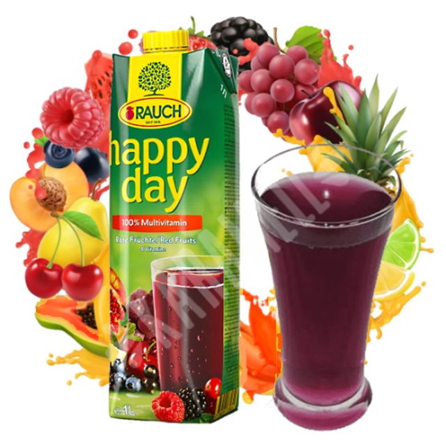 Happy Day Multivitamin Rot - Suco Frutas Vermelhas - Hungria