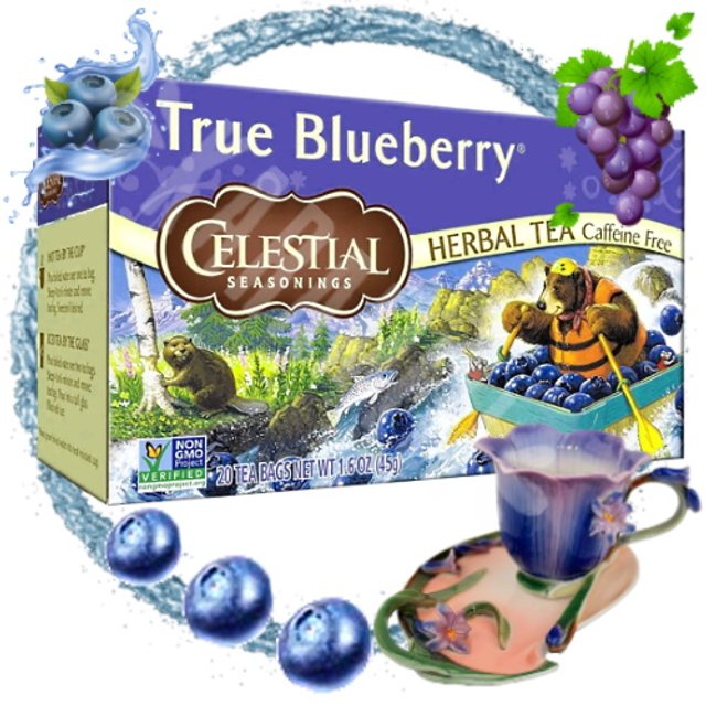 Herbal Tea True Blueberry - Chá Celestial - Importado EUA