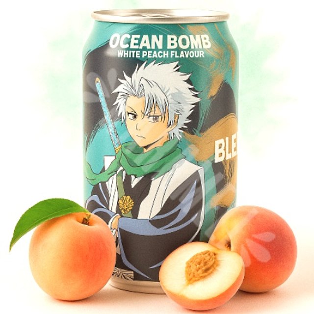 Refrigerante Ocean Bomb White Peach Flavour Bleach - Importado