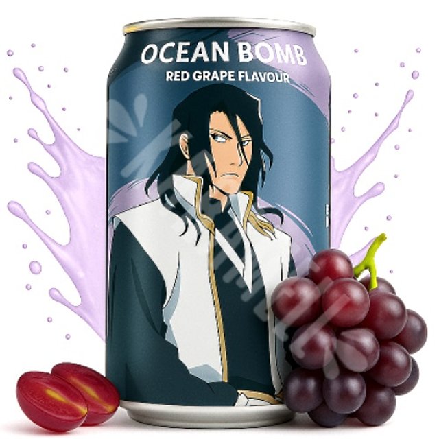 Refrigerante Ocean Bomb Red Grape Flavour Bleach - Importado