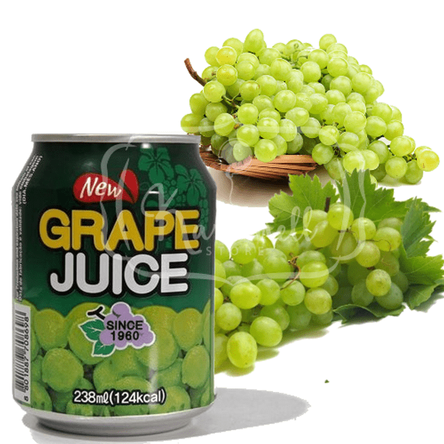 BomBom Uva Verde - Suco de Uva Com Pedaços - Importado Coreia